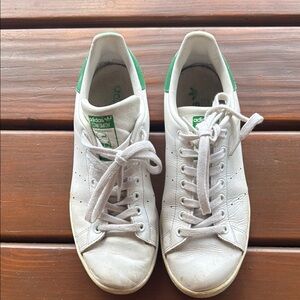 Adidas Classic White and Green Shoes